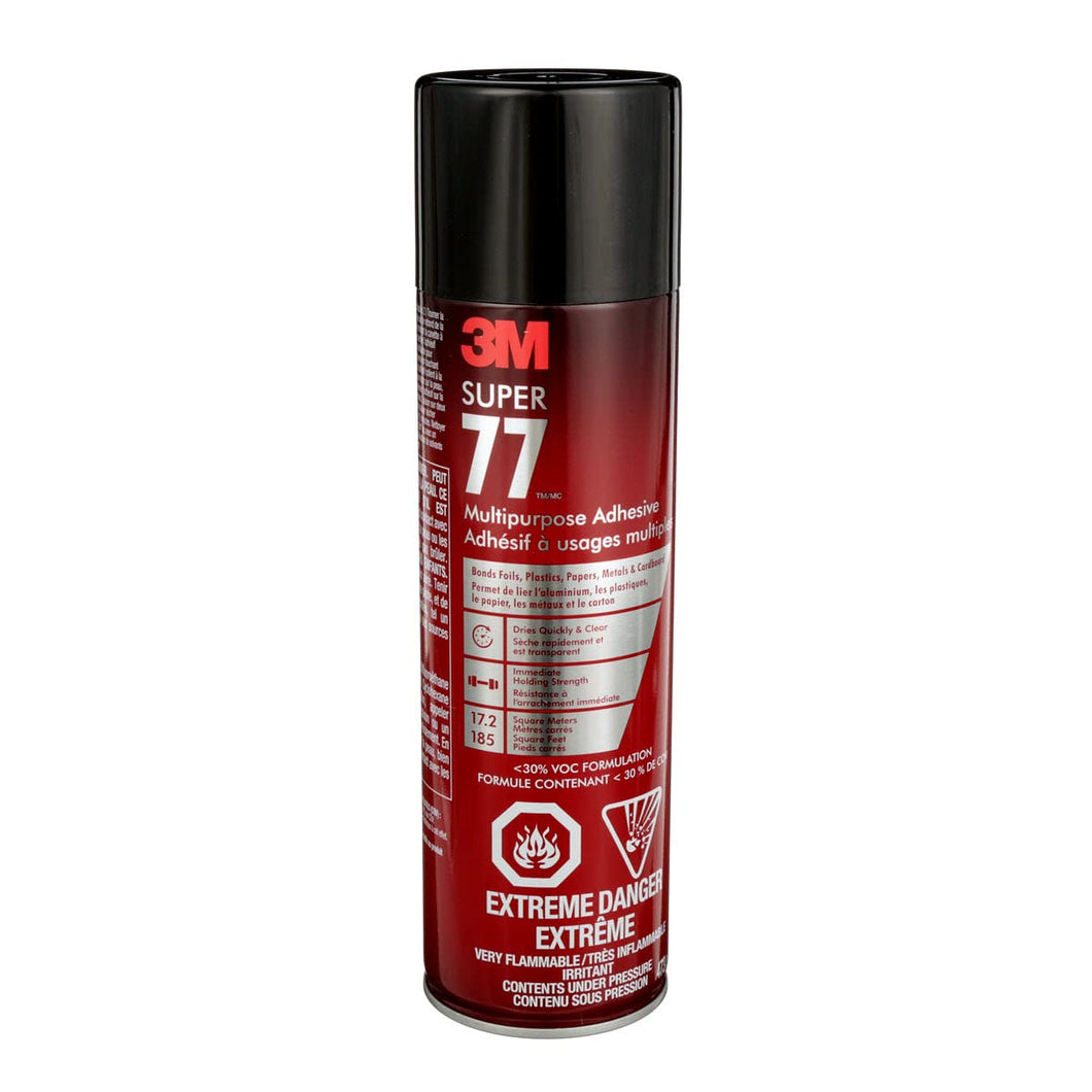 3M Super 77 Multipurpose Spray Adhesive, 473g Can, Quick Dry