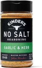 Load image into Gallery viewer, Kinder&#39;s No Salt Garlic and Herb Seasoning Blend (8.2 oz.)
