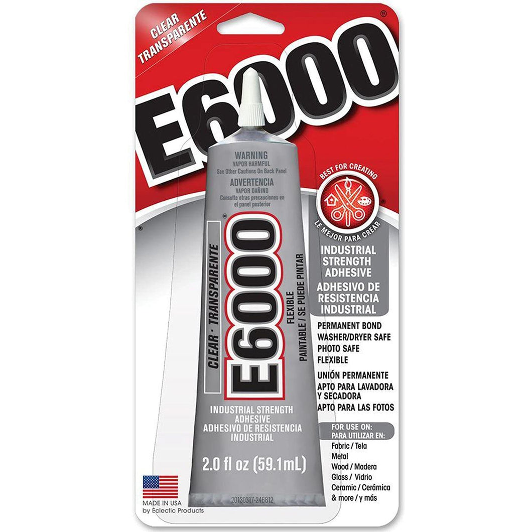 Eclectic 2 oz Tube of E-6000 Adhesive Glue - Ground Shipping Only