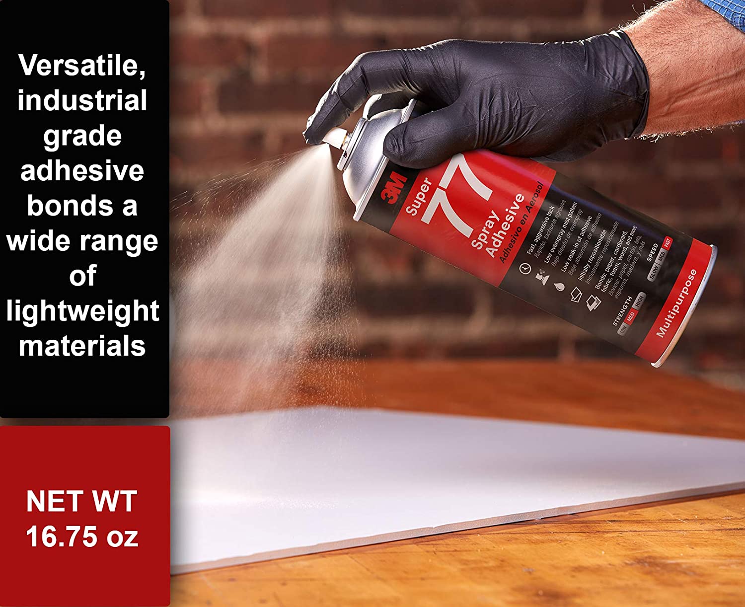 3M Super 77 Multipurpose Spray Adhesive, 473g Can, Quick Dry – Binkt