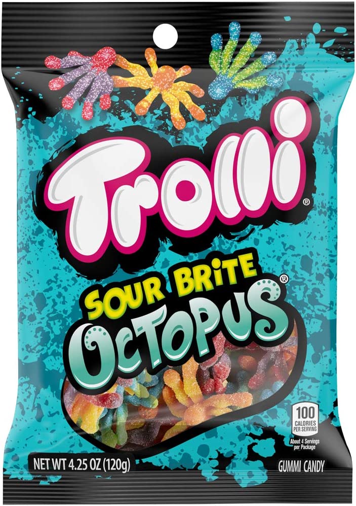 Trolli Sour Brite Octopus, Assorted Flavors, 4.25 oz