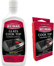 Load image into Gallery viewer, Weiman Ceramic and Glass Cooktop Cleaner and Polish - 20 Ounce 3 Pads - Heavy Duty Cooktop Scrubbing Pads - Shines and Protects Glass and Ceramic Smooth Top Ranges with its Gentle Formula
