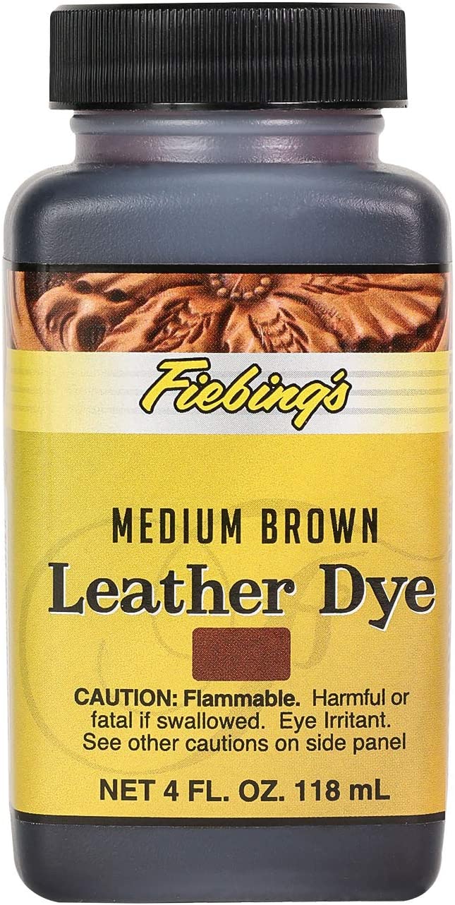 Fiebing's Leather Dye Medium Brown, 4 oz