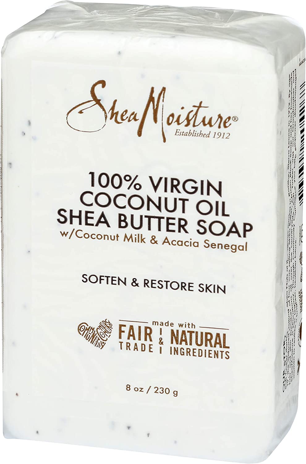 Shea Moisture Virgin Coconut Oil Bar Soap, 237g