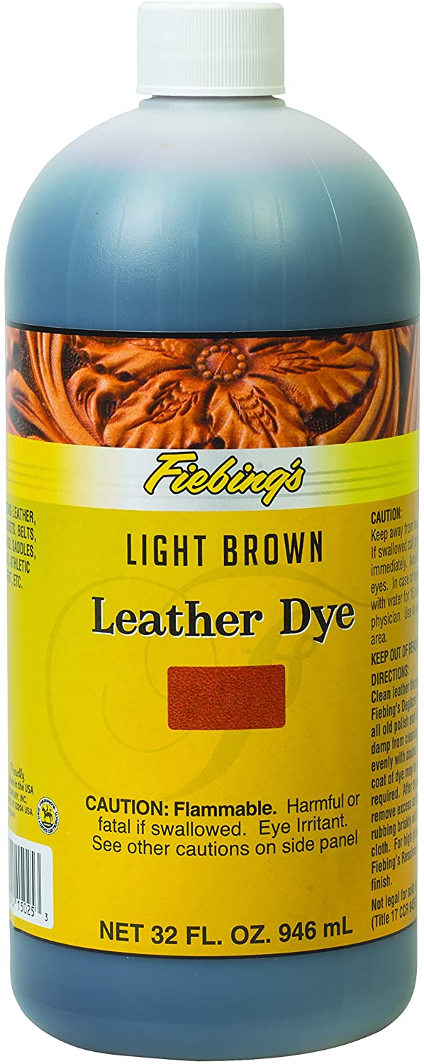 Fiebing's Leather Dye Light Brown, 32 oz