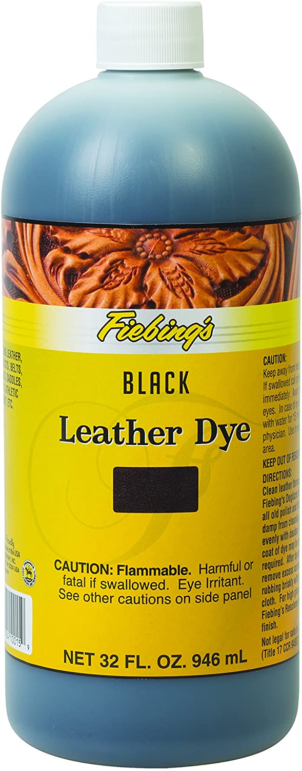Fiebing's Leather Dye Black, 32 oz