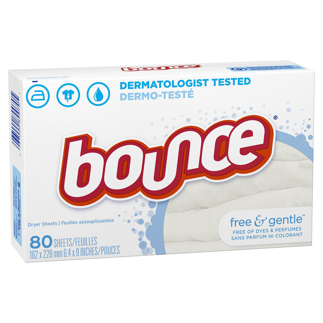 Bounce® Free & Gentle™ Fabric Softener Dryer Sheets 80 count