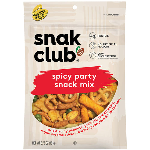 Snak Club Spicy Party Snack Mix, 6.75 Ounce Bag