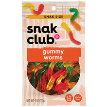 Load image into Gallery viewer, Snak Club Gummy Worms, 4 Ounce Bag, Pack of 12
