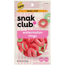Load image into Gallery viewer, Snak Club Watermelon Rings, 4 Ounce Bag, Pack of 12
